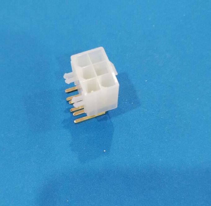 Conn 6pos Pcb Header Connector 4.2mm Nylon Natural With Plastic Post Gold Plated