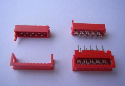 2.54mm Pitch AMP IDC Type Connector , 2 -  20 Poles Brass IDC Male Connector