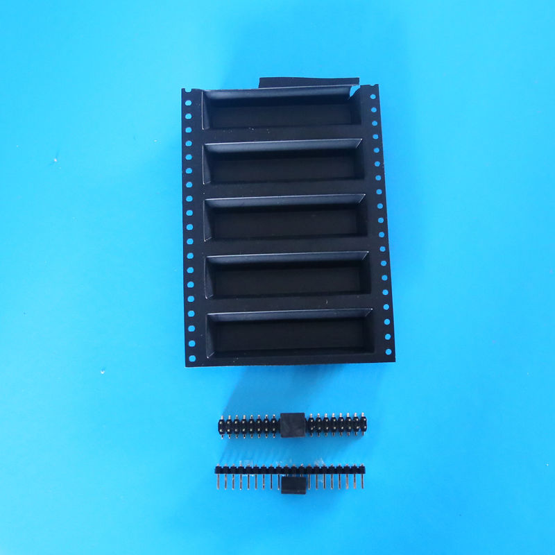 Double Row 4 - 60 Pins 10 Pin Header SMT Female Pin Headers With Cap LCP Plastic