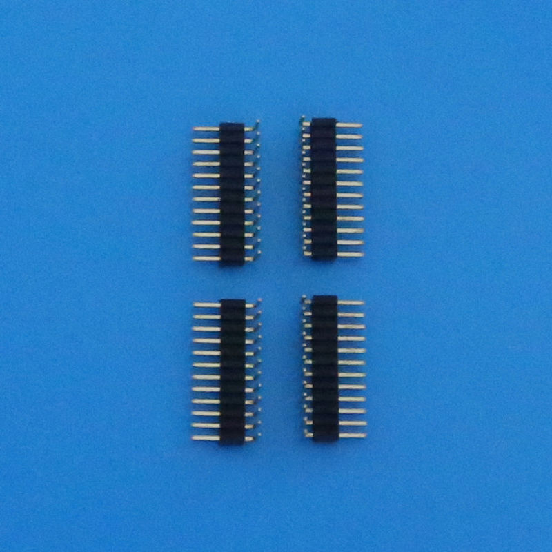 1.27mm pitch  dual row Male Pin Header Connector , 1000V AC / Minute Withstand Voltage 12 Pin Connector