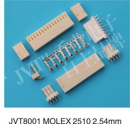 Molex 2510 Female Wire To Board Connector 2.54mm Pitch For PCB 20MΩ Max