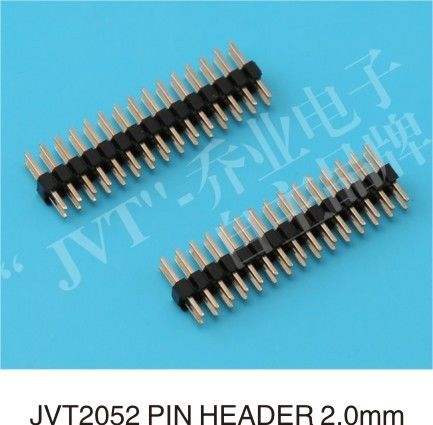 2.0mm pitch dual row V/T type pin header connector with UL  certificated