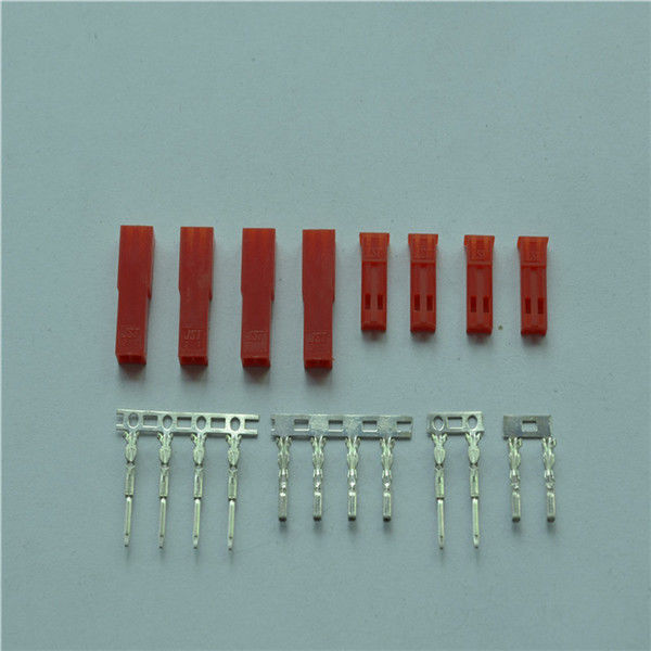 Red Color SYP Series Wire To Wire Connector 2 Pin 2.5mm Pitch Male / Female Terminal