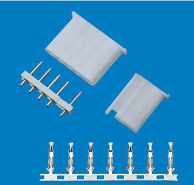 7.5mm - 5.0mm White Color AWG 26 - 20 Wire To Board Power Connector 5A AC / DC