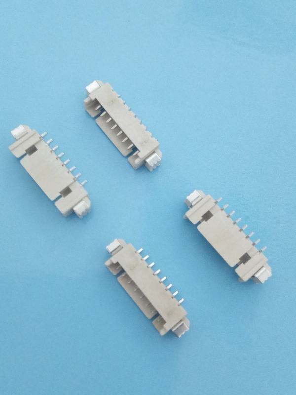 Tin Plated PCB SMT Header Connector Right Angle Type 1.25mm Pitch PA66 Housing