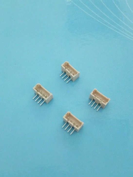 1.25mm Pitch DIP Right Angle 4 Pole Wire To Board Power Connector in Beige Color