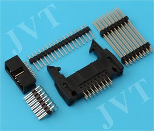 China Dual Row 2.54mm Pitch Pin Header Connector with SMT 2 - 50 Poles PA6T Housing 22 - 28 AWG distributor