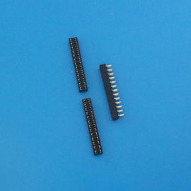 China 1.27mm pitch Black Color Dual Row Straight 30 Pin Connector , PCB female  Header Socket distributor