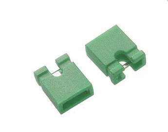 China Height 6mm Green Mini Jumper Connector For 2.54 mm Pin Header 2 Poles 30m Ohms factory
