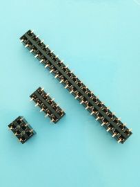 China Brass 2.54mm Pitch SMT Female Header Connector With Cap Dual Row Reeled factory