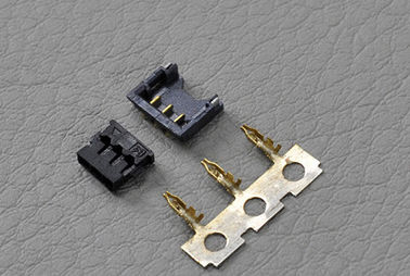 China 3 Pin Gold - Plated SMD PCB Header Connector 1.2mm Pitch Black 28# Applicable Wire factory